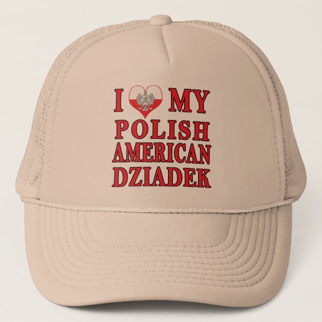 Boné Eu Corto Meu Polonês Americano Dziadek (Frente)