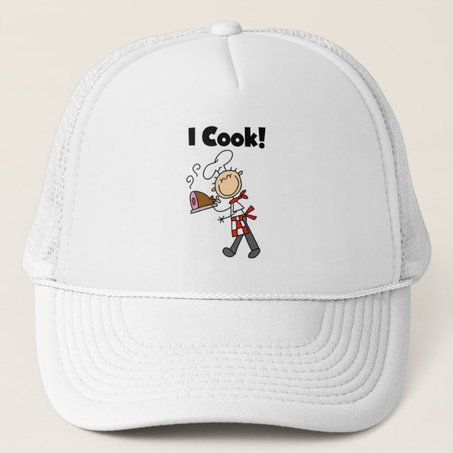 Boné Eu Cozinho - Chef Masculino (Frente)