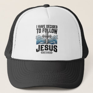 Boné Eu Decidi Seguir Jesus Camiseta Vintage