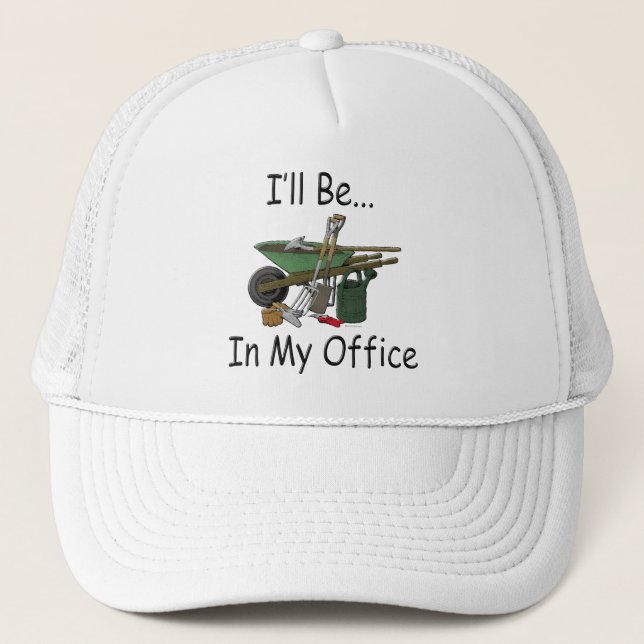 Boné Eu estarei em meu escritório [o jardim] (Frente)