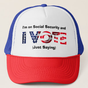 Boné Eu estou na segurança social e eu voto