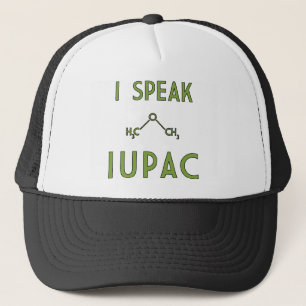 Boné Eu falo o chapéu do camionista de IUPAC
