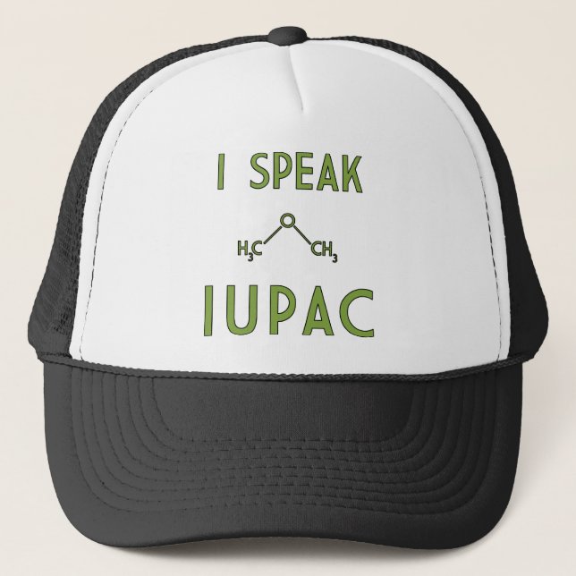 Boné Eu falo o chapéu do camionista de IUPAC (Frente)