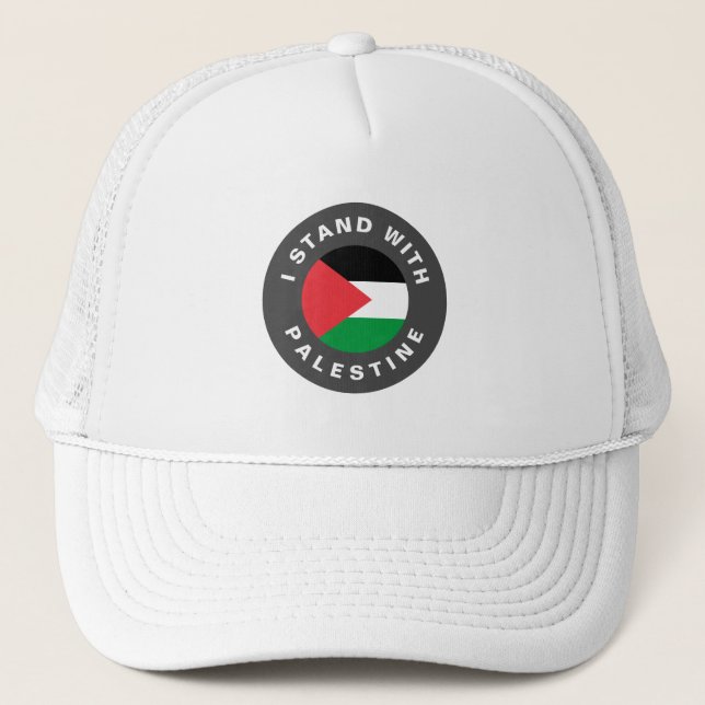 Boné Eu fico com o texto personalizado da bandeira Pale (Frente)