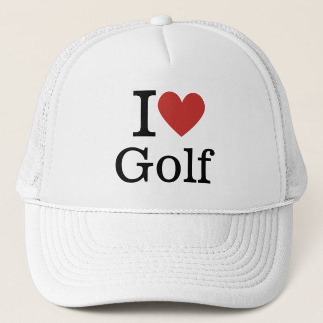 Boné Eu ❤️ Golfe para Funcionários Compres de Golfe CLI (Frente)