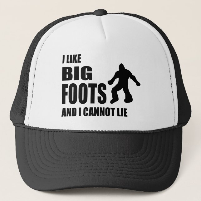 Boné Eu gosto de Bigfoots e eu não posso encontrar-se (Frente)