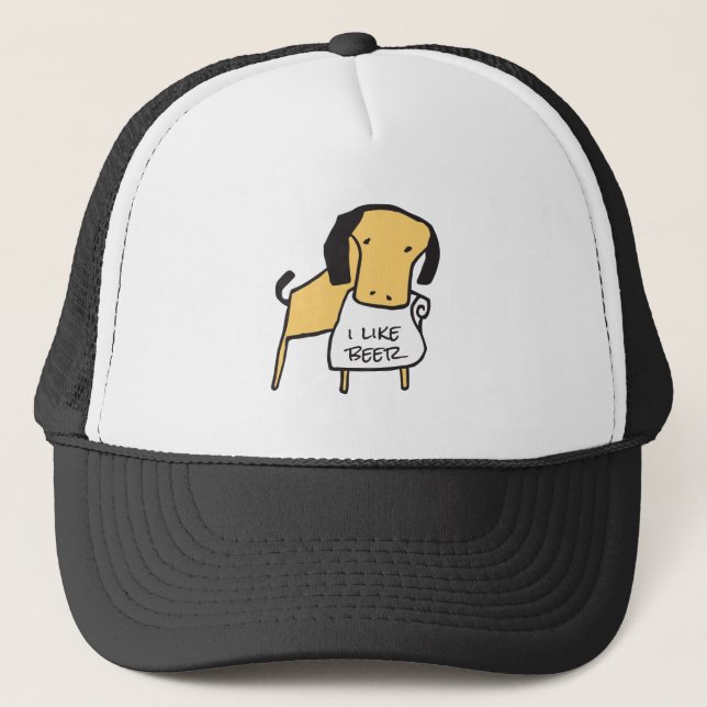 Boné Eu gosto de cerveja, design engraçado (Frente)