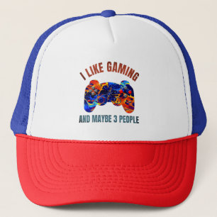 BONÉ EU GOSTO DE JOGOS E TALVEZ 3 PESSOAS
