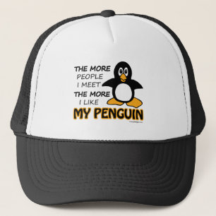 Boné Eu gosto de meu pinguim