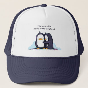 Boné Eu gosto de você um chapéu dos pinguins de Lottle