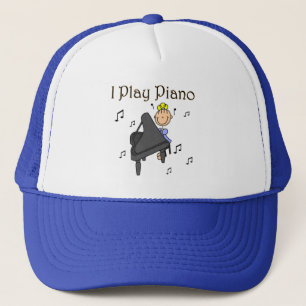 Boné Eu jogo o chapéu do piano