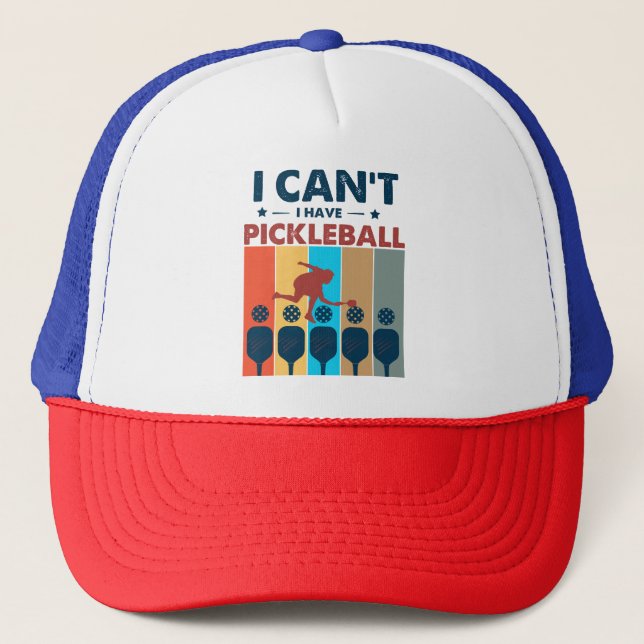 Boné Eu não posso comer picleball, Pickleball Lover (Frente)