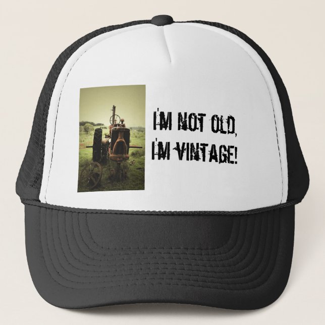 Boné Eu não sou idoso, mim sou vintage! (Frente)