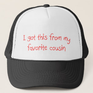 Boné Eu obtive este de meu chapéu favorito do primo
