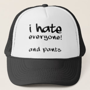 Boné Eu Odeio Todo Mundo E Calças Camisa Funny Ball Cap