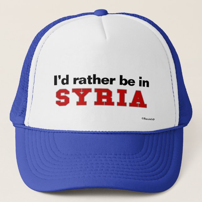 Boné Eu preferencialmente estaria em Syria (Frente)