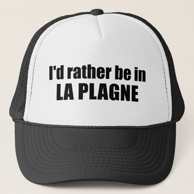 Boné Eu Preferiria Estar Em La Plagne França (Frente)