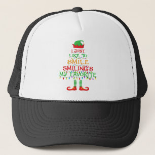 Boné Eu só gosto de sorrir é o meu Natal favorito