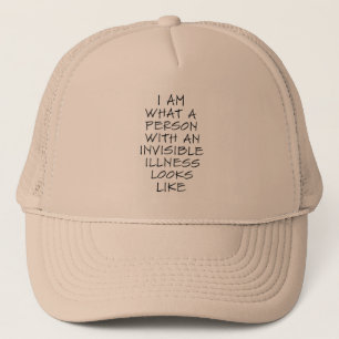 Boné Eu sou o que uma pessoa com uma doença invisível