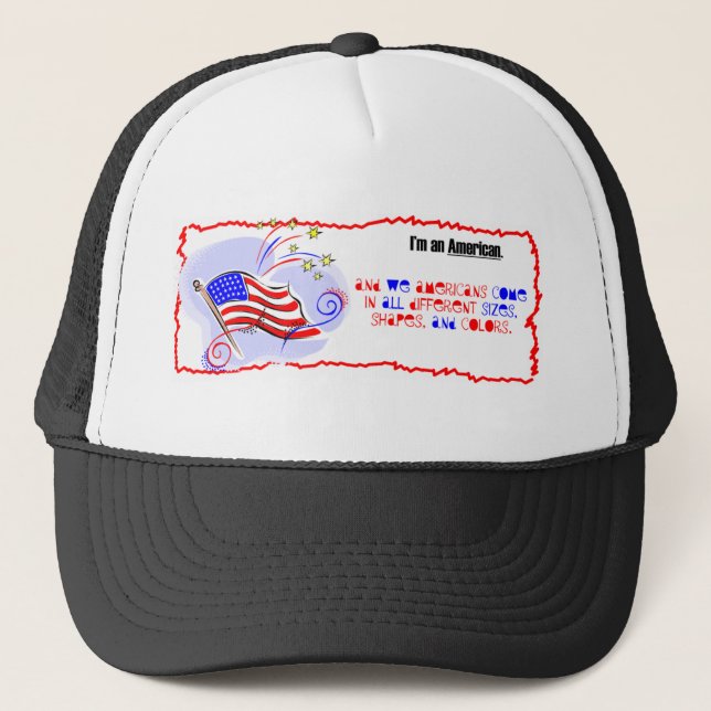 Boné Eu sou um americano (Frente)