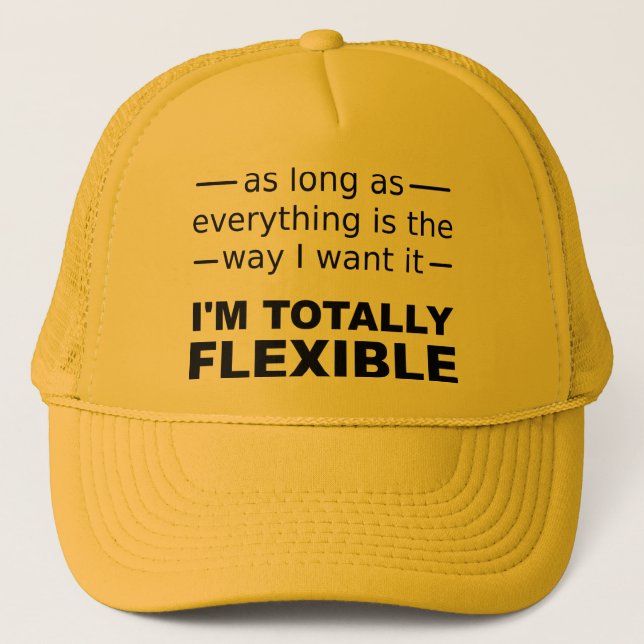 Boné Eu sou um chapéu totalmente flexível e engraçado d (Frente)