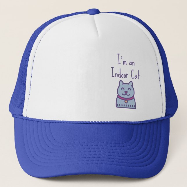Boné Eu sou um lóbi de Gato Engraçado. (Frente)