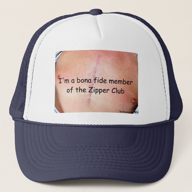 Boné Eu sou um membro genuíno do clube do Zipper (Frente)