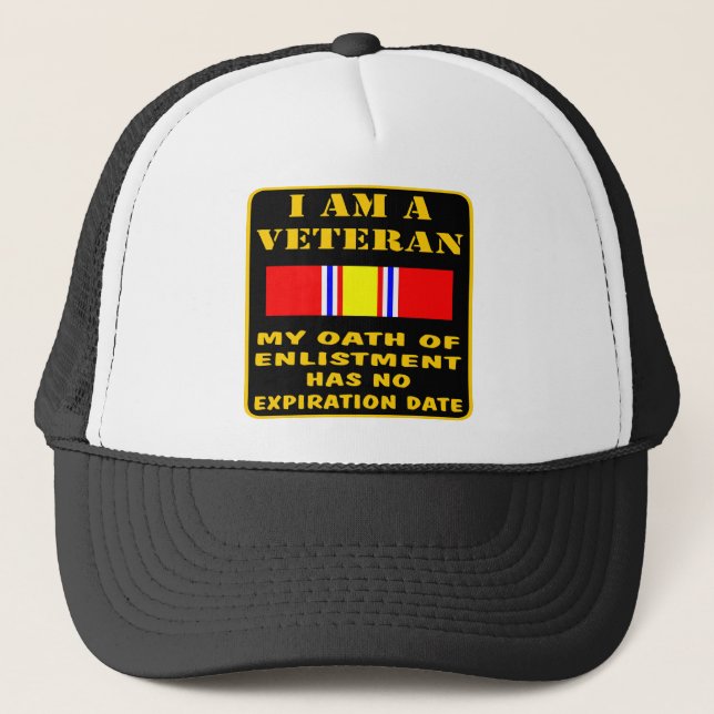 Boné Eu sou um veterano que meu juramento do (Frente)
