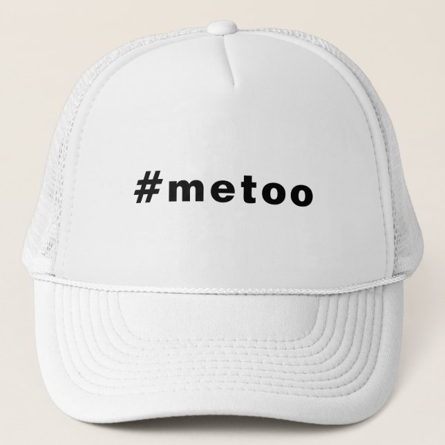 Boné eu também, #metoo, orgulho Black letters (Frente)