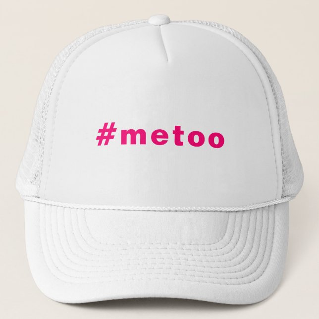 Boné eu também, #metoo, orgulho de cartas de fúcsia ros (Frente)