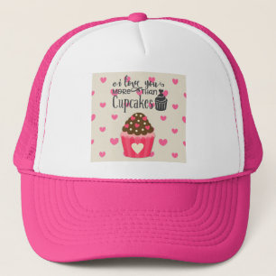 Boné Eu te amo mais do que Cupcakes, Trucker Hat