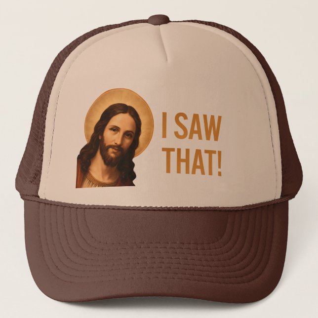 Boné Eu Vi Essa Citação Cristã Engraçada De Jesus (Frente)