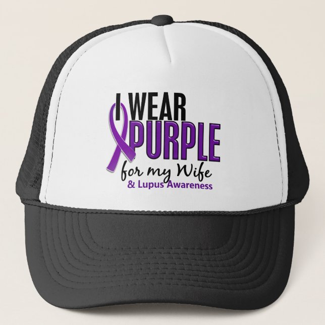 Boné Eu visto o roxo para meu lúpus da esposa 10 (Frente)