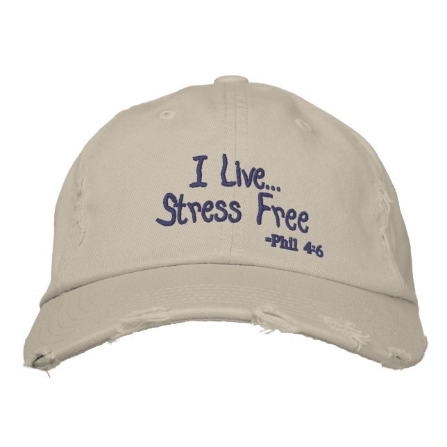 Boné Eu vivo o Stress Free Personalizá-lo (Frente)