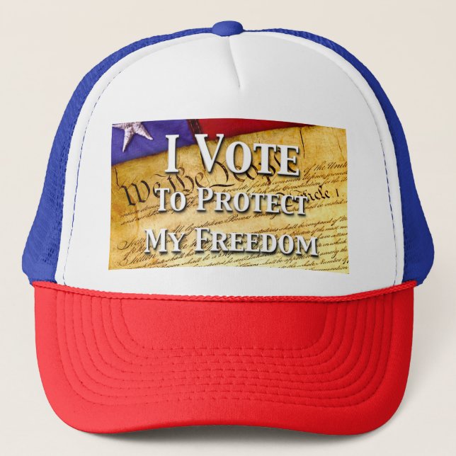Boné Eu Voto Para Proteger Minha Liberdade (Frente)