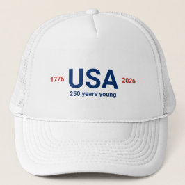 Boné EUA 1776 2026 250º Aniversário Vermelho Branco Azu