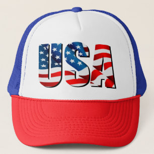 Boné EUA 4 de julho Memorial Red Blue