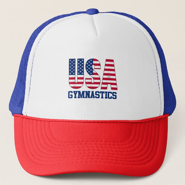 Boné EUA com American Flag Gymnastics Sports (Frente)