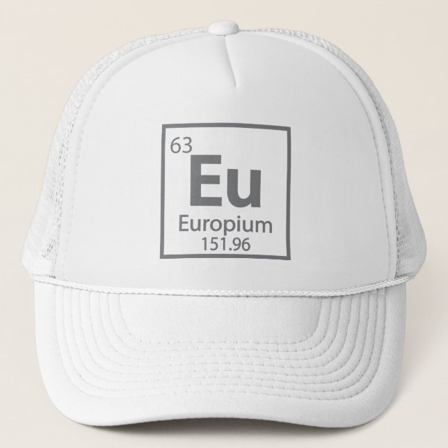 Boné Europium - Europa Ciência, design de Mesa Periódic (Frente)