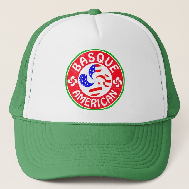 Boné Euskara Lauburu Trucker Hat Basco Americano (Frente)