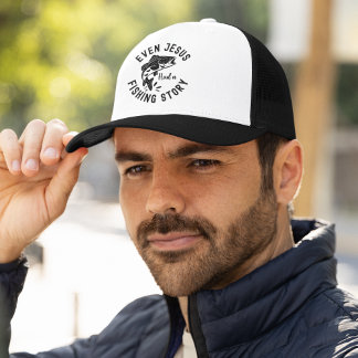 Boné Even Jesus Had a Fishing Story Funny Fishing