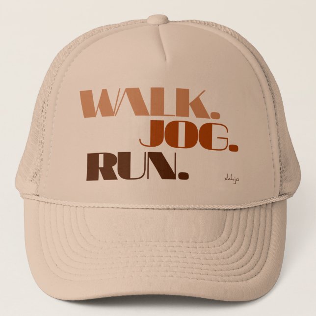 Boné EXECUÇÃO DE TRABALHO DE WALK BROWN (fonte CHUNKY) (Frente)