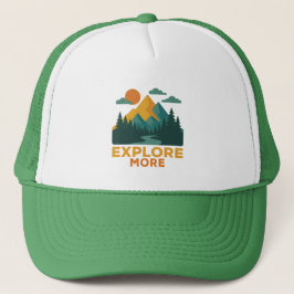 Boné Explore mais - Retro Mountain & Forest Adventure