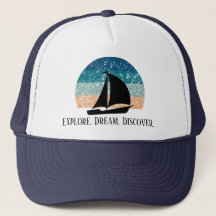 Explore. Sonho. Descubra. Viagem Trucker Hat