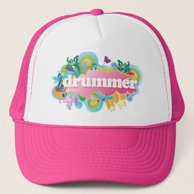 Boné Explosão retro do baterista (Frente)