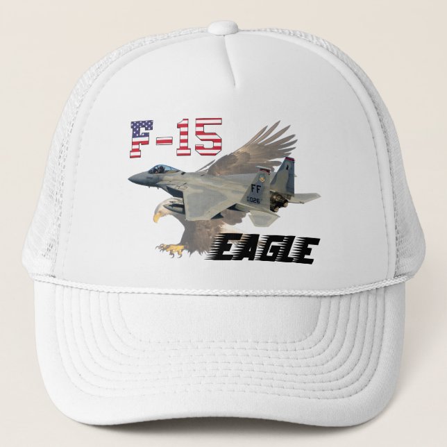 Boné F-15C Eagle USAF Background Bald Eagle (Frente)