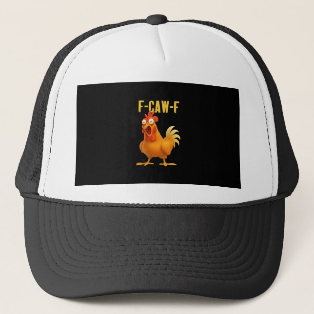 Boné F Caw F Galo Engraçado Meme Estilo Moderno Tendênc (Frente)