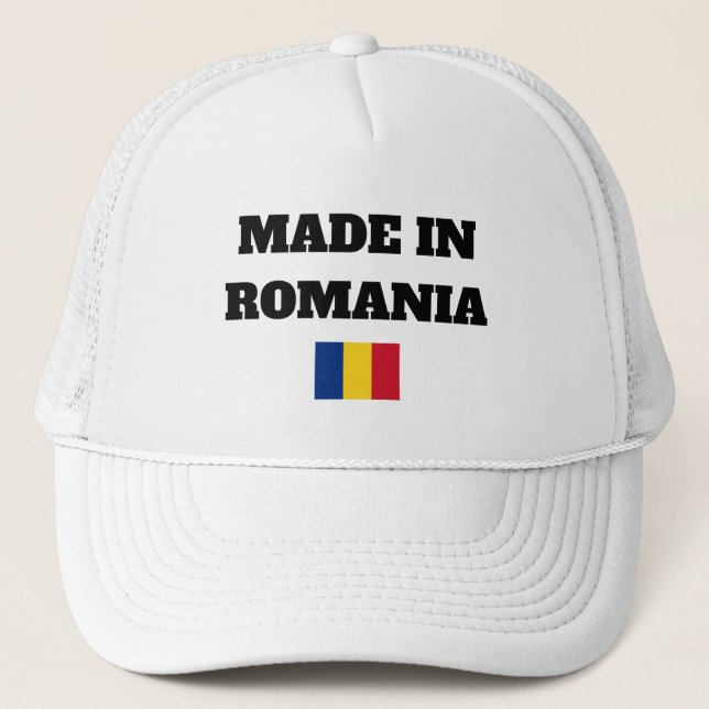 Boné Fabricado na Romênia e pavilhão (Frente)