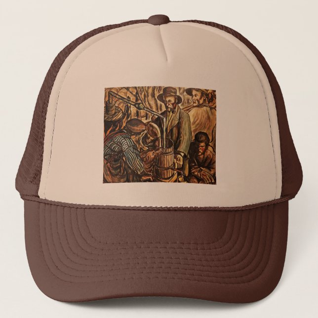 Boné Fabricantes de Moonshine Fazendo Bebida de Uísque  (Frente)