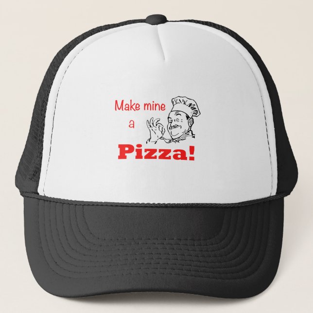 Boné Faça da Mina uma Pizza! (Frente)